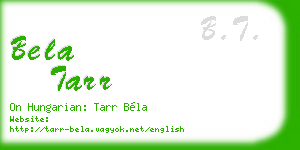 bela tarr business card